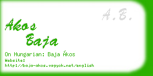 akos baja business card